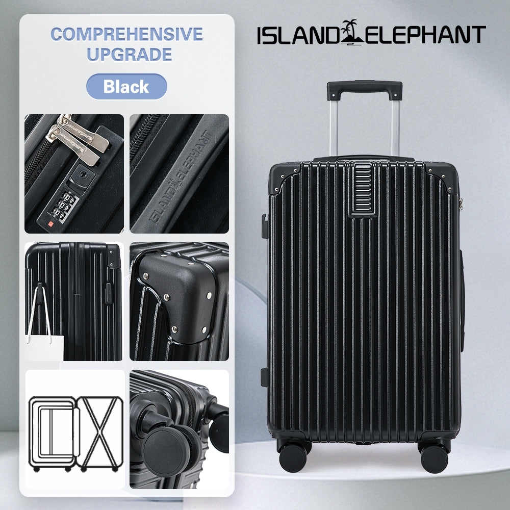 ISLAND ELEPHANT Retro Aluminum Luggage Travel Bag Suitcase Hand Carry Luggage