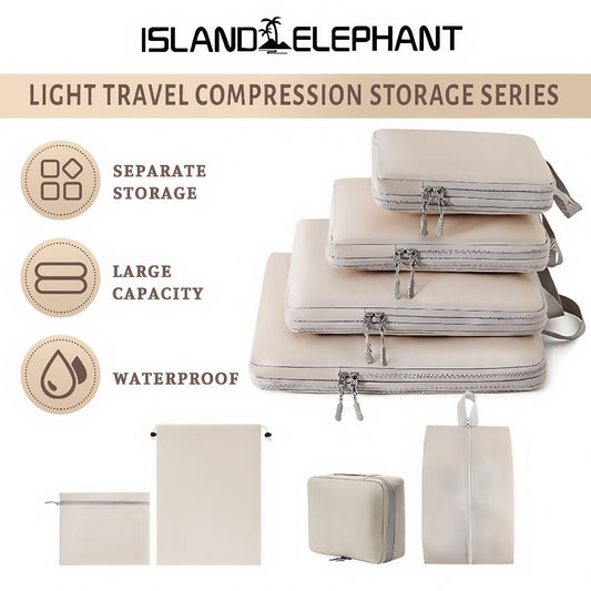 ISLAND ELEPHANT Travel Organizer Bag Compression Luggage Packing Bag Breathable Foldable