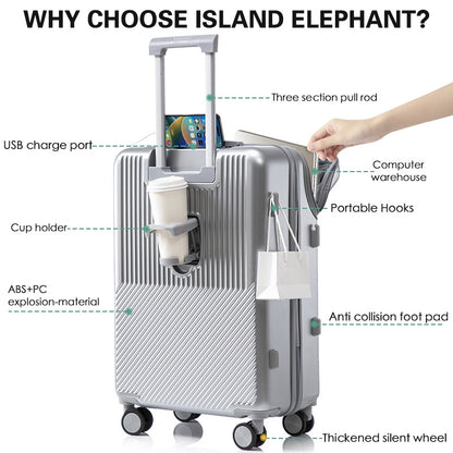 ISLAND ELEPHANT Japanese Style Luggage Travel Bag USB 20 inches 24 inches