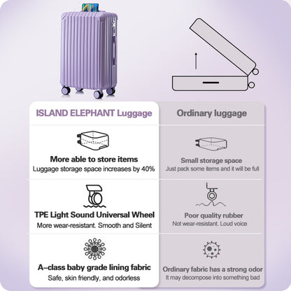 ISLAND ELEPHANT Purple Luggage Travel Bag Hand Carry Luggage Maleta（Two Variants）