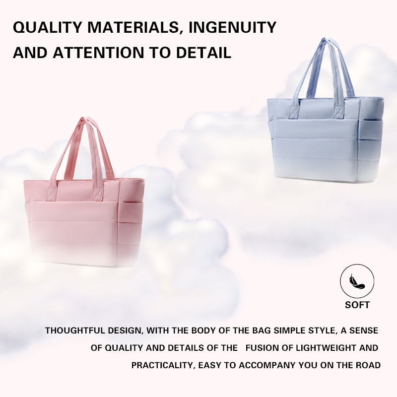 ISLAND ELEPHANT Tote Bag for Women Lightweight Puffy Shoulder Bag Waterproof And Easy To Clean