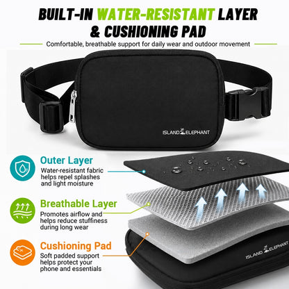 ISLAND ELEPHANT Sports Waist Bag For Women Running Belt bag