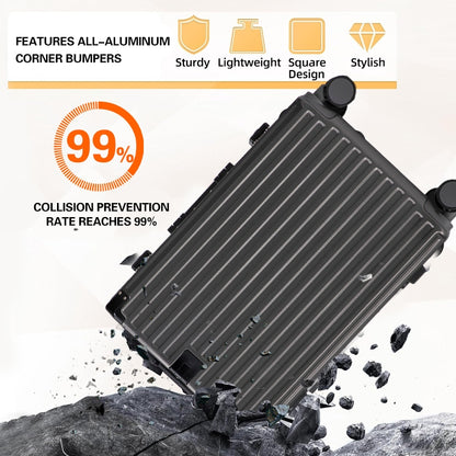 ISLAND ELEPHANT CAREFREE MAX Aluminum Frame Luggage Travel Bag Suitcase With Cup Holder USB Maleta
