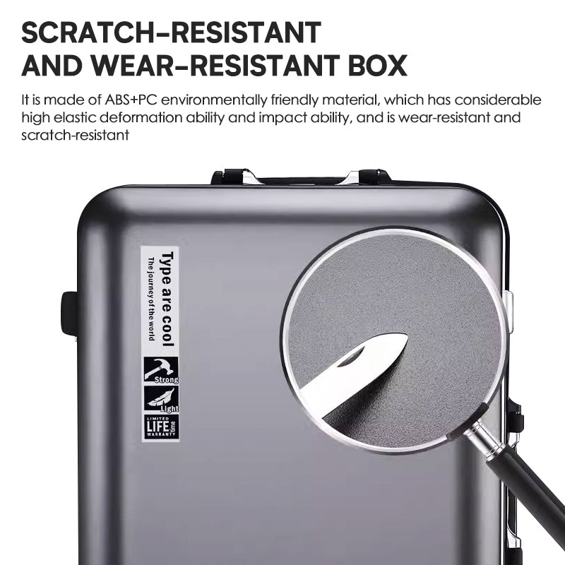 ISLAND ELEPHANT Kangaroo Aluminum Luggage Travel Bag Large Capacity With USB Interface ABS+PC
