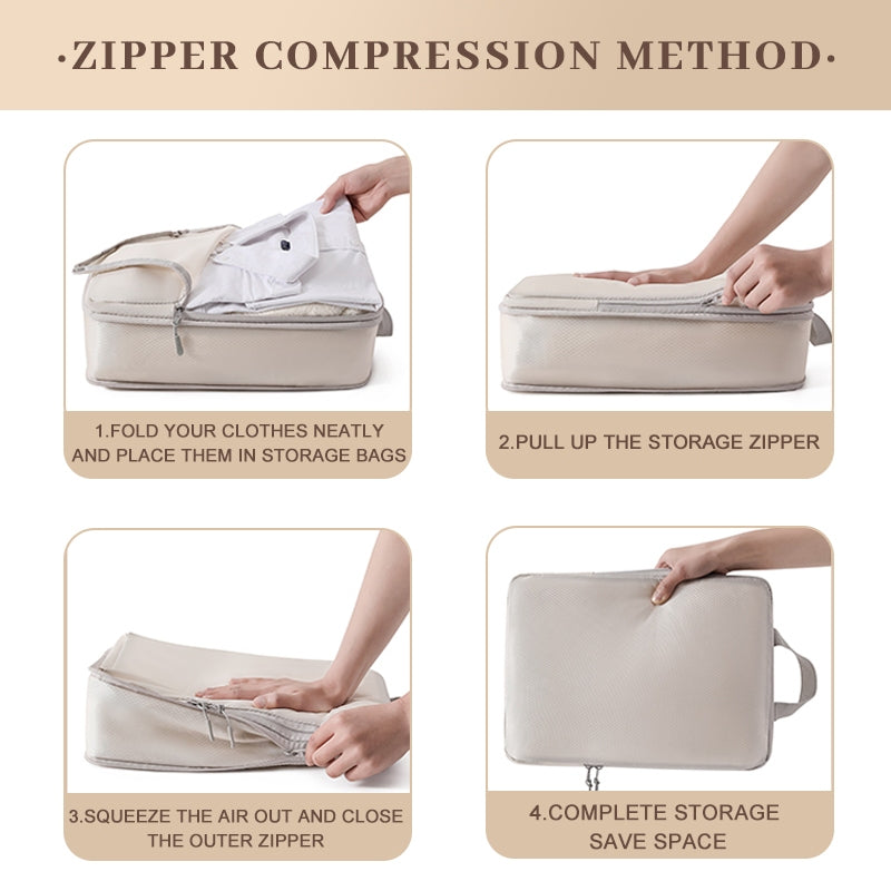 ISLAND ELEPHANT Travel Organizer Bag Compression Luggage Packing Bag Breathable Foldable