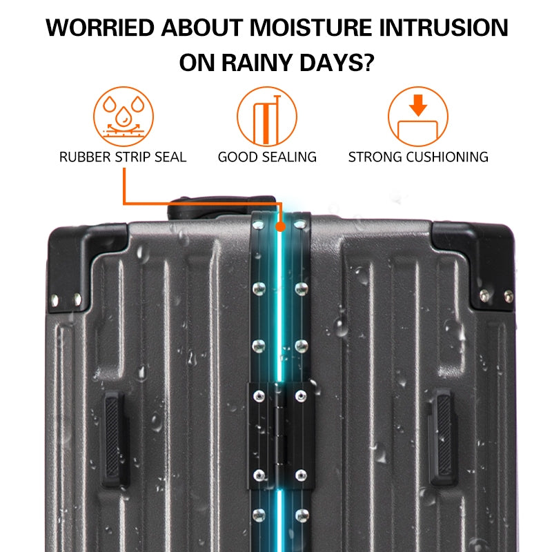 ISLAND ELEPHANT CAREFREE MAX Aluminum Frame Luggage Travel Bag Suitcase With Cup Holder USB Maleta
