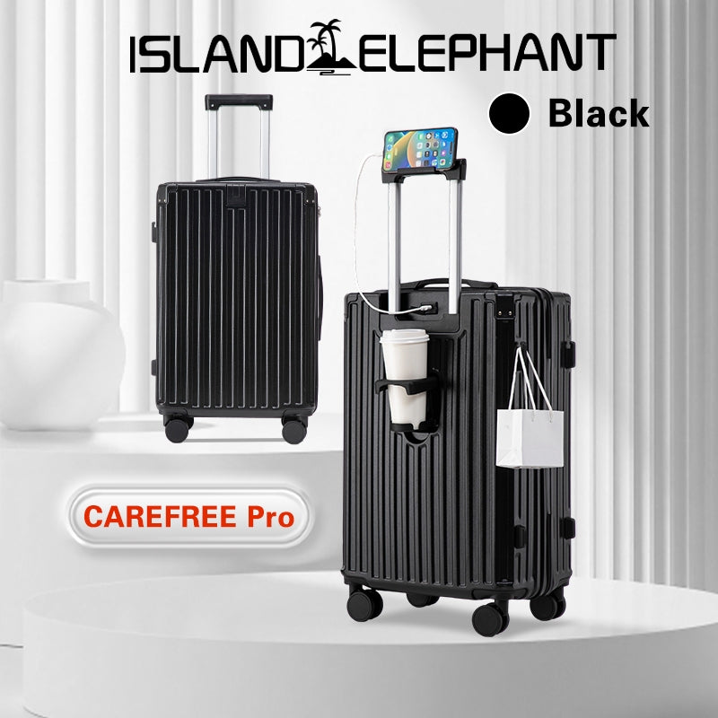 ISLAND ELEPHANT CAREFREE Series Maleta Luggage Travel Bag 20/24/28inch Suitcase With USB Cup Holder