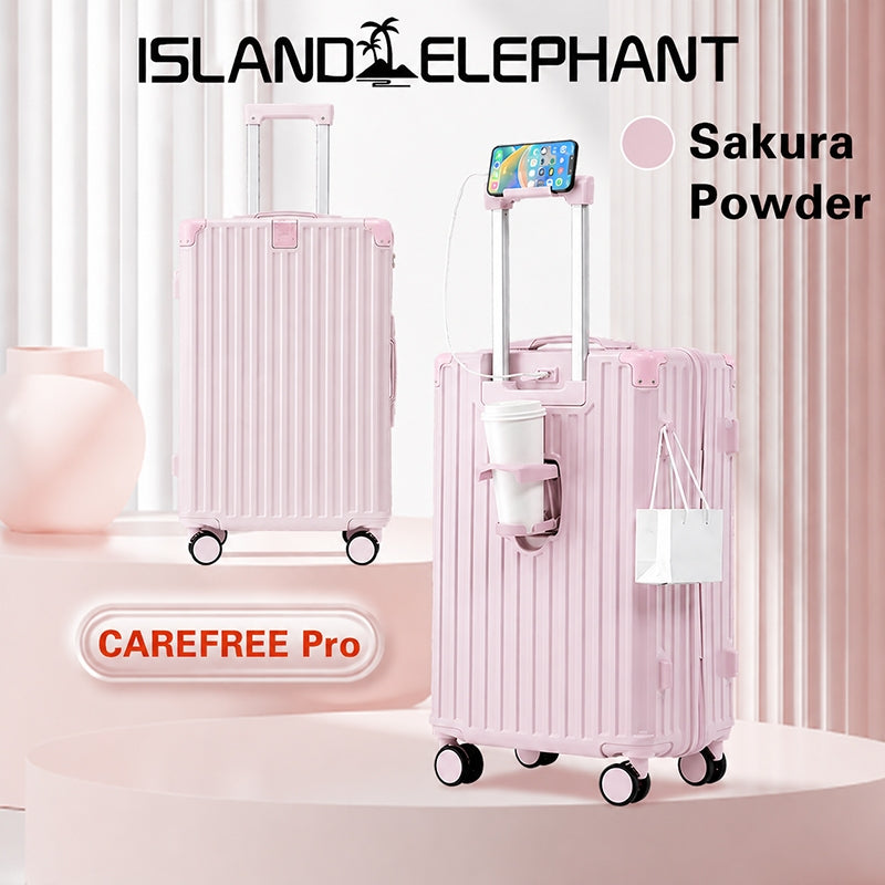 ISLAND ELEPHANT CAREFREE Series Maleta Luggage Travel Bag 20/24/28inch Suitcase With USB Cup Holder