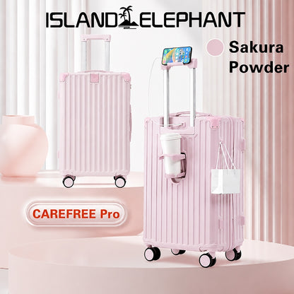 ISLAND ELEPHANT CAREFREE Series Maleta Luggage Travel Bag 20/24/28inch Suitcase With USB Cup Holder