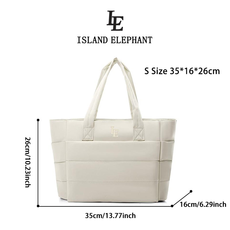 ISLAND ELEPHANT Tote Bag for Women Lightweight Puffy Shoulder Bag Waterproof And Easy To Clean