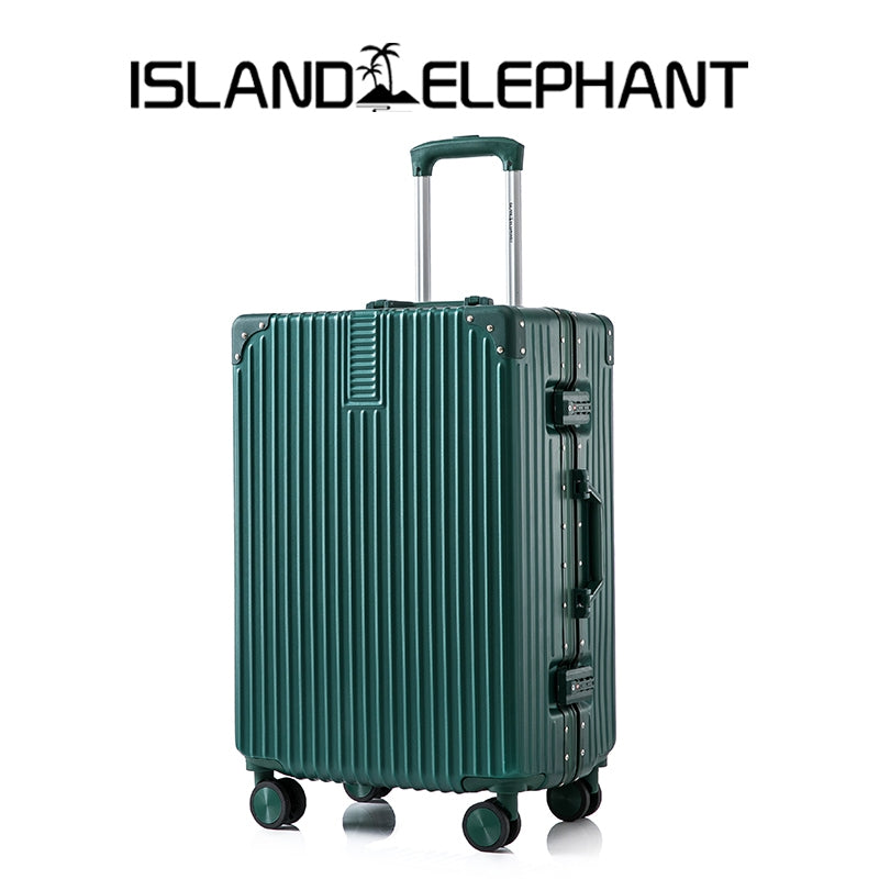 ISLAND ELEPHANT Retro Aluminum Luggage Travel Bag Suitcase Hand Carry Luggage