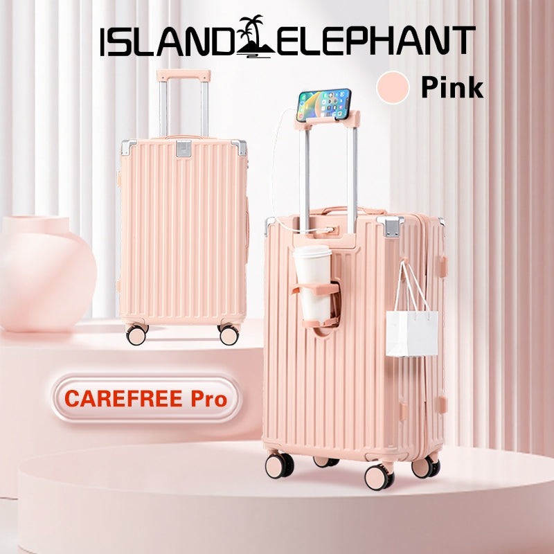 ISLAND ELEPHANT CAREFREE Series Maleta Luggage Travel Bag 20/24/28inch Suitcase With USB Cup Holder