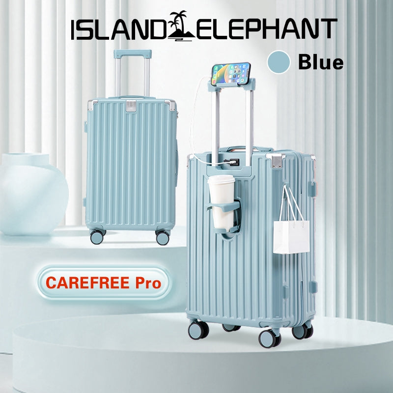 ISLAND ELEPHANT CAREFREE Series Maleta Luggage Travel Bag 20/24/28inch Suitcase With USB Cup Holder