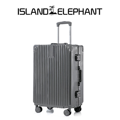ISLAND ELEPHANT Retro Aluminum Luggage Travel Bag Suitcase Hand Carry Luggage