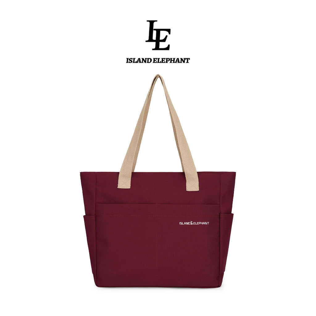 ISLAND ELEPHANT Japanese Canvas Bag Waterproof Tote bag，Spacious for 15'' Laptop Folder