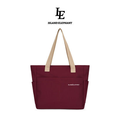 ISLAND ELEPHANT Japanese Canvas Bag Waterproof Tote bag，Spacious for 15'' Laptop Folder