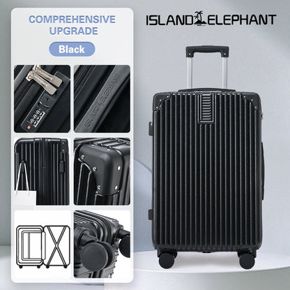 ISLAND ELEPHANT Retro Aluminum Luggage Travel Bag Suitcase Hand Carry Luggage