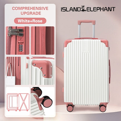 ISLAND ELEPHANT Retro Aluminum Luggage Travel Bag Suitcase Hand Carry Luggage