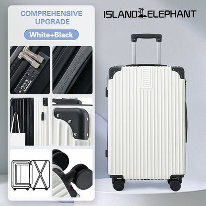 ISLAND ELEPHANT Retro Aluminum Luggage Travel Bag Suitcase Hand Carry Luggage