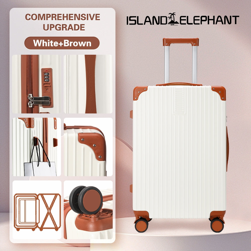 ISLAND ELEPHANT Retro Aluminum Luggage Travel Bag Suitcase Hand Carry Luggage